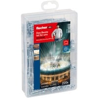 Meisterbox PowerFast II Senkkopf TG/VG TX, Schrauben-Set 220 Teile, Teil- und Vollgewinde, verzinkt