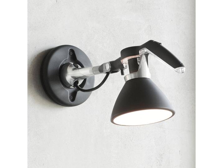 Fortebraccio Applique Murale Noir E14 - Luceplan - Salon / séjour - Design - Métal - À ampoule unique