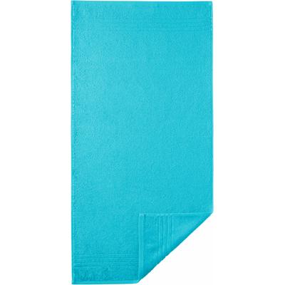 Handtücher EGERIA "Madison", blau (türkis), B:50cm L:100cm, Walkfrottee, Obermaterial: 100% Baumwolle, Handtücher, Uni-Programm mit Streifenbordüre, reine Baumwolle