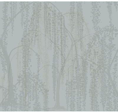 Candice Olson Willow Glow Smokey Blue Wallpaper