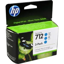 3 HP Tinten 3ED77A 712 Multipack cyan