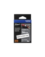 Brother TZe FX261 Flexitape Schwarz auf Weiß Rolle 3,6 cm x 8 m 1 Rollen für P-Touch PT-3600 PT-550 PT-9200 PT-9500 PT-9600 PT-9700 PT-9800 (TZEFX261)