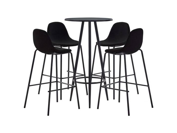 furnicato Bargruppe Bar-Set Schwarz Bartisch 60x107,5 cm & Barhocker 51x49x99 cm, (1-tlg)