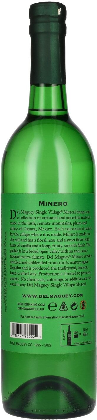 Del Maguey Mezcal Del Maguey MINERO Single Village Mezcal 50% Vol. 0,7l