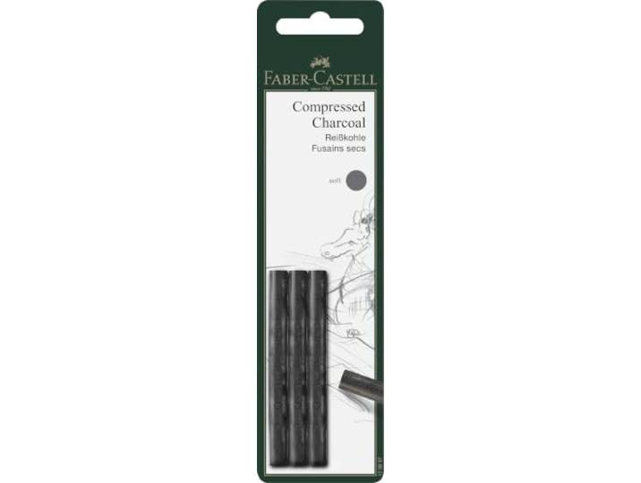 FABER-CASTELL - Tekenkool Pitt soft, set van 3