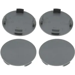 4 Nabenkappen Ø 64,0 mm - 58,0 mm / flach grau / Klebefläche