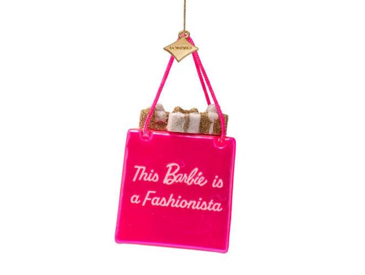 Vondels kerstornament Barbie shopping bag