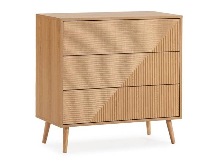 HOMN LIVING Kommode Telmo 3 schubladen Eiche-Optik, 80 cm (Breite) 40 cm (Tiefe) 80 cm (Höhe)