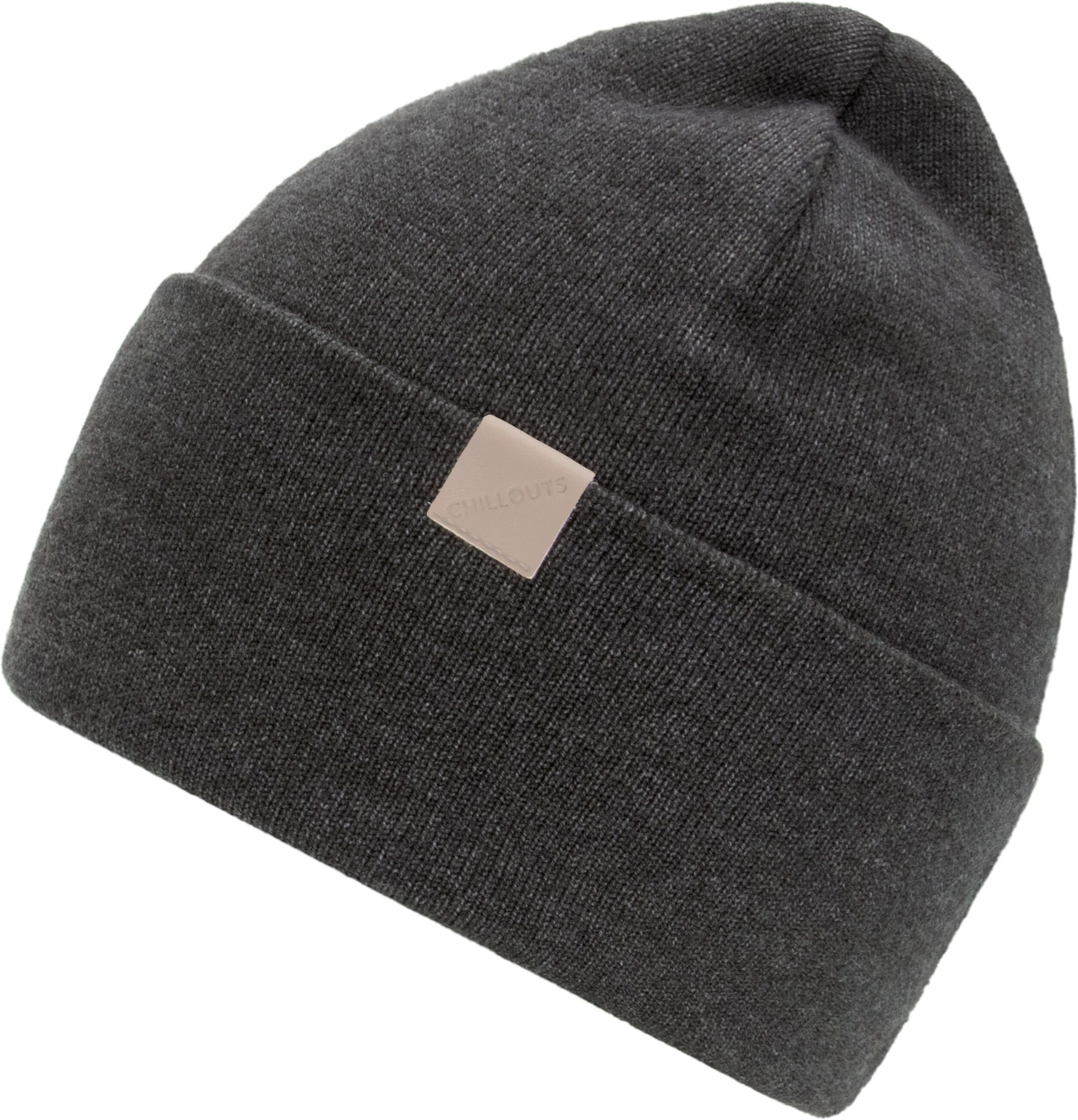 Beanie CHILLOUTS "Amber Hat", grau (dunkelgrau), Strick, Obermaterial: 100% Polyester, Mützen Beanie, Stilvolle unisex Beanie für den urbanen Lifestyle dunkelgrau Einheitsgröße