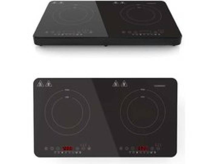 Double plaque à induction - NEDIS - Laquée 2 zones - 3500 W - Commande tactile - Température 60–240°C