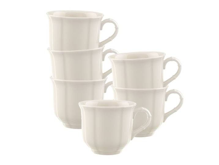 KAFFEETASSEN Manoir weiß 120 ml 6er Set