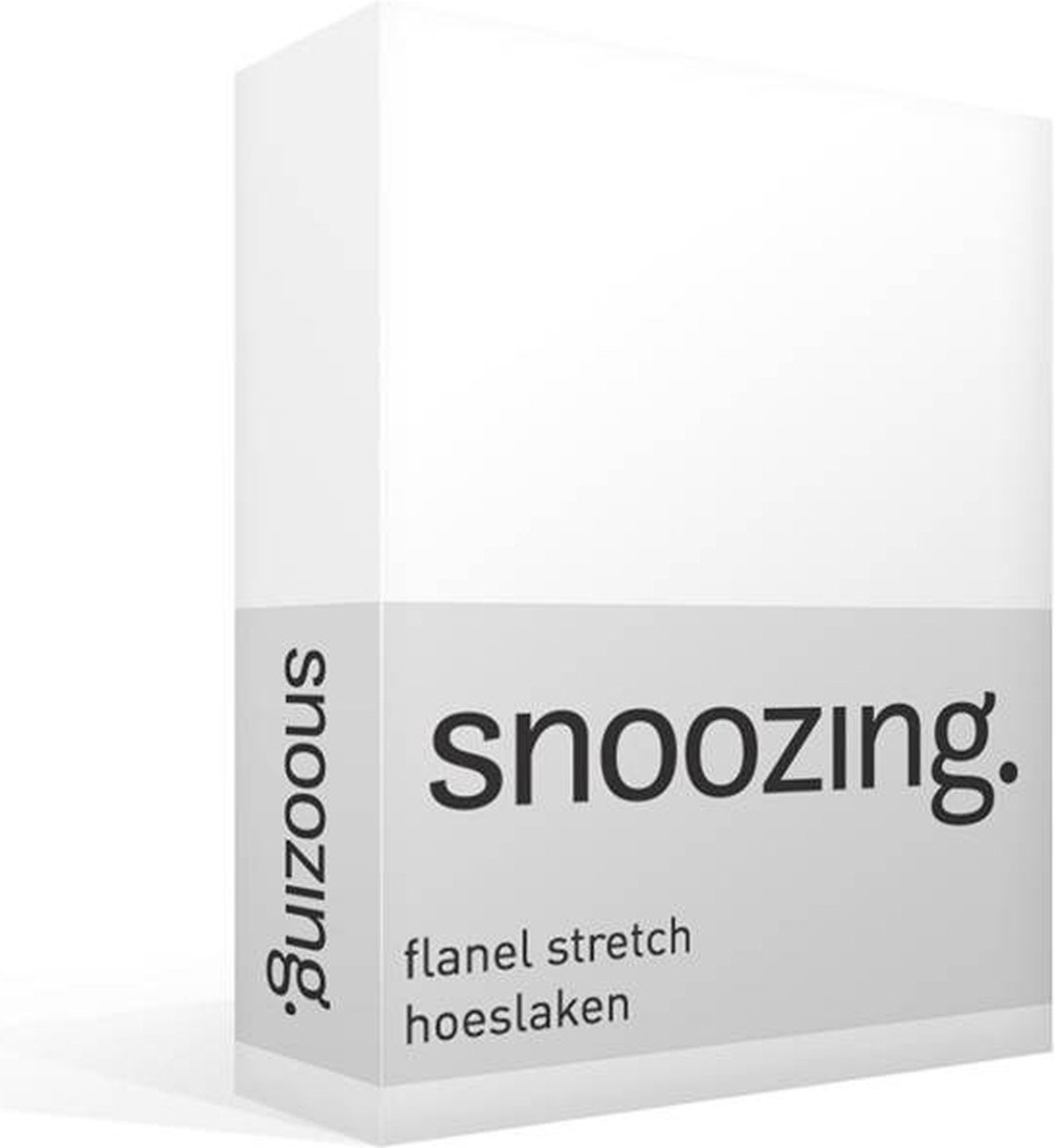 Snoozing Stretch Flanellen Hoeslaken Lits-jumeaux Wit