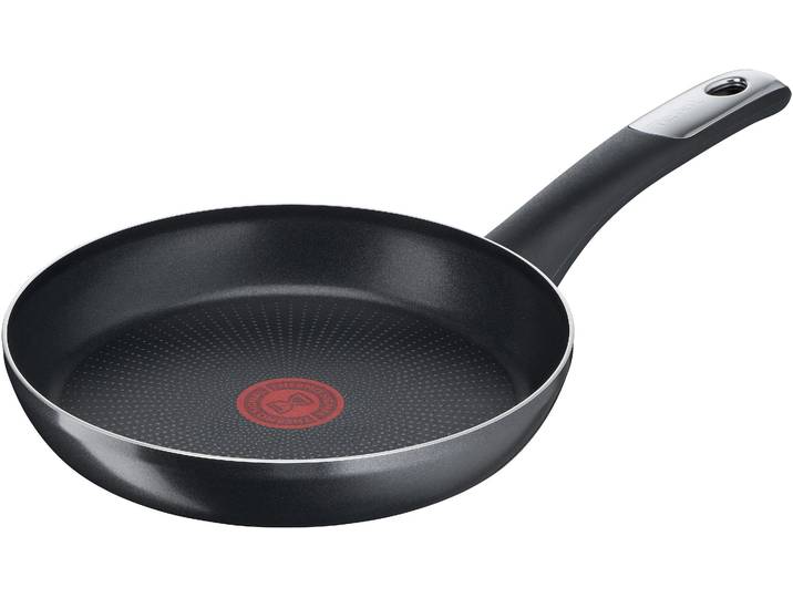 Bratpfanne TEFAL Hard Titanium Essential, Titanium Antihaftversiegelung , schwarz, H:5cm Ø:28cm, Pfannen, Bratpfanne, kompatibel mit Gas-/Elektro-/Keramikherden, nicht induktionsgeeignet