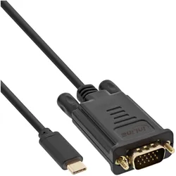 InLine USB Display Kabel (2 m), Videokabel, Schwarz