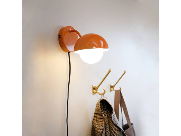 Rose Wandleuchte Orange - Dyberg Larsen - Wohnzimmer - Design - Metall - Einflammig