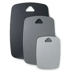 Lacor 3er-Set Schneidebretter aus Polypropylen, Schneidebrett, Mehrfarbig, Weiss, Schwarz, Grau
