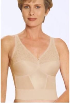 Plus Size Women's Unique Longline Bra by Jodee in Beige (Size 40 C)