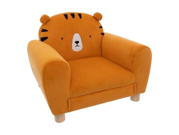 ATMOSPHERA CREATEUR D'INTERIEUR Kindersessel, Tiger, Sessel, Stuhl, Dschungel/Tier-inspiriert, Orange, Polyester, Polyurethanschaum (PU), Sperrholzplatte, Entspannen