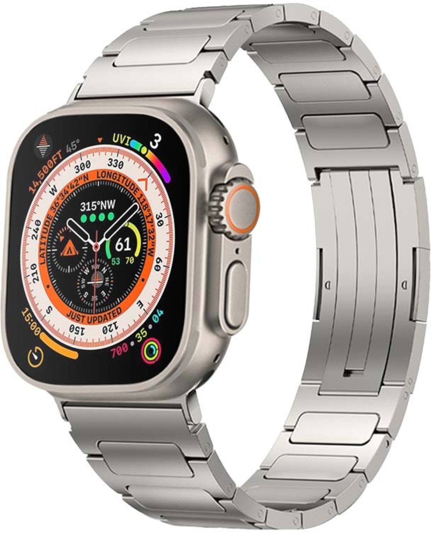 iS Bracelete Apple Watch em Titânio 42 49mm
