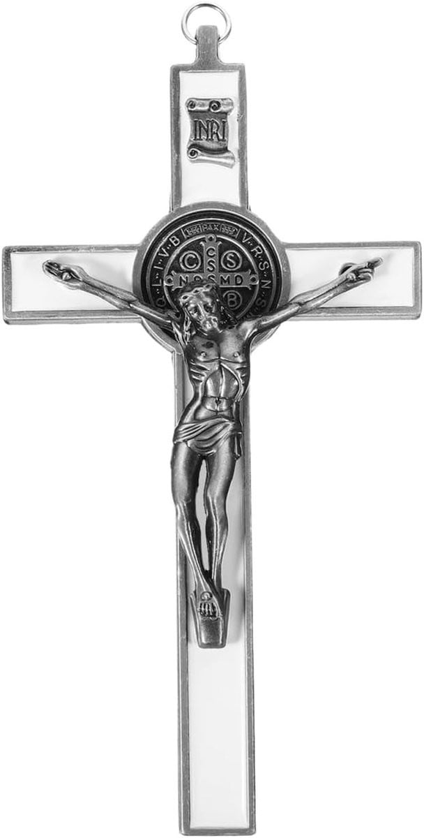 Vintage Wandkruis van Zinklegering voor Kantoor of Kerk