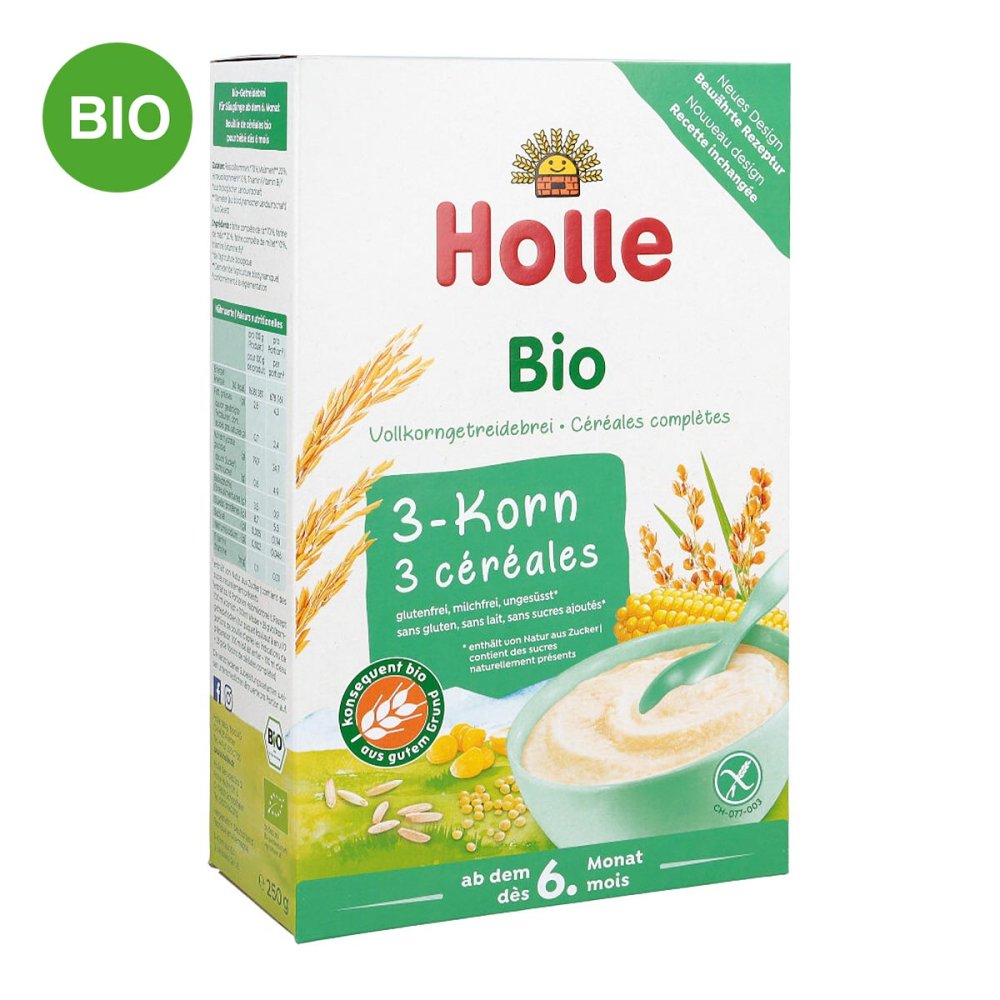 Holle baby food AG Holle Bio Babybrei 3 Korn 02909252