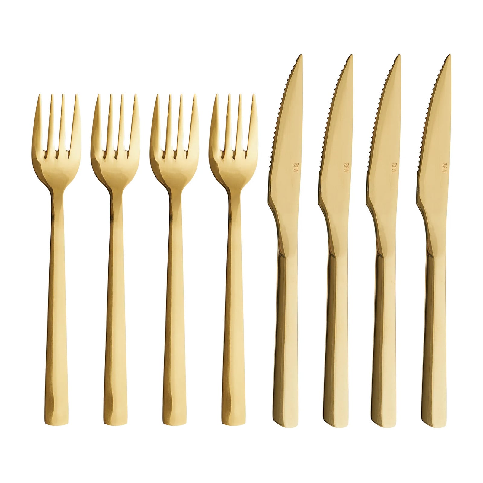 Aida Raw 8-delig grillbestek Goud