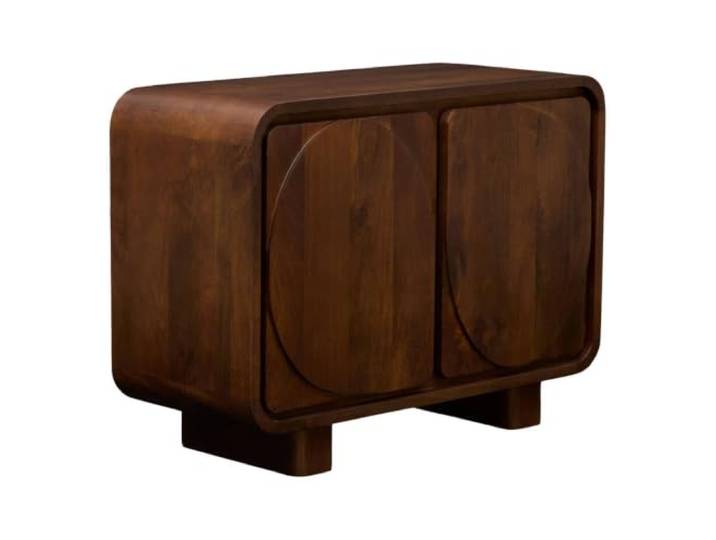Atmosphera - Rechteckiges Sideboard „Shelty“, 70 x 96 cm, 2 türen, braun