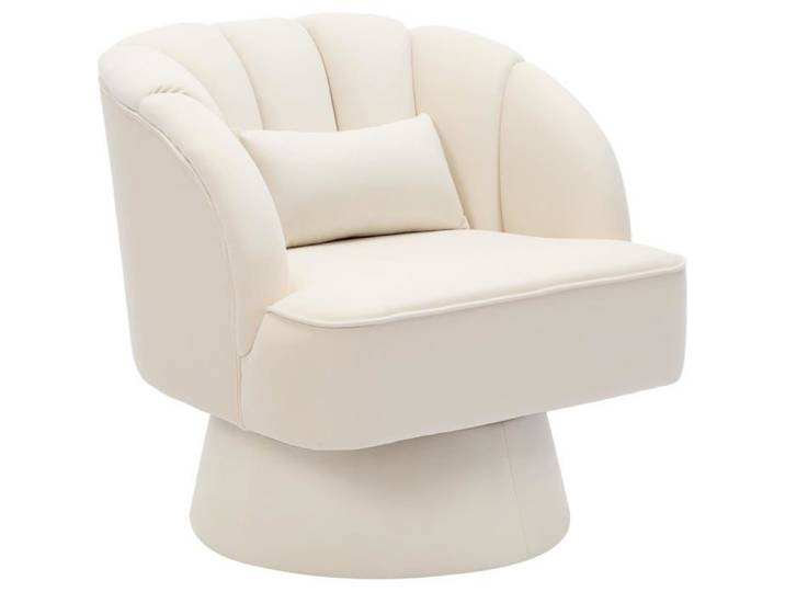 Fauteuil - HOERFURIY - HoerFuriy - Velours - Beige - 360° pivotant