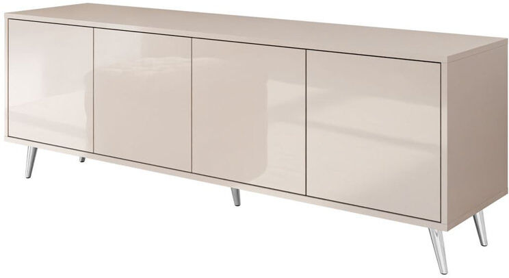 Norden Home TV Stand for TVs up to 49" Cashmire Gloss/Silver 49"