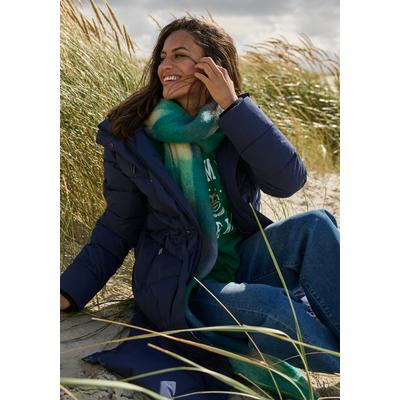 Modeschal LAURA SCOTT, Damen, blau (blau, grün), Web, Kunstfaser, gemustert, kariert, Modetücher, im trendigen Karo-Design in Maxi-Länge - in neuer Farbkombination