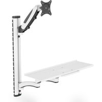 Arbeitsplatz (Monitor, Tastatur, Maus) Wandmontage, Befestigung/Montage weiß/schwarz