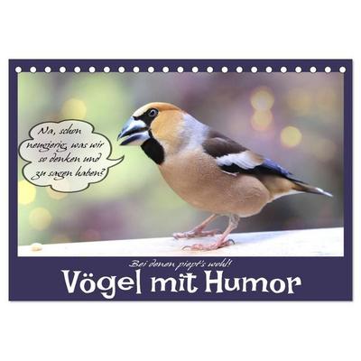 Vögel mit Humor (Tischkalender 2027 DIN A5 quer), CALVENDO Monatskalender