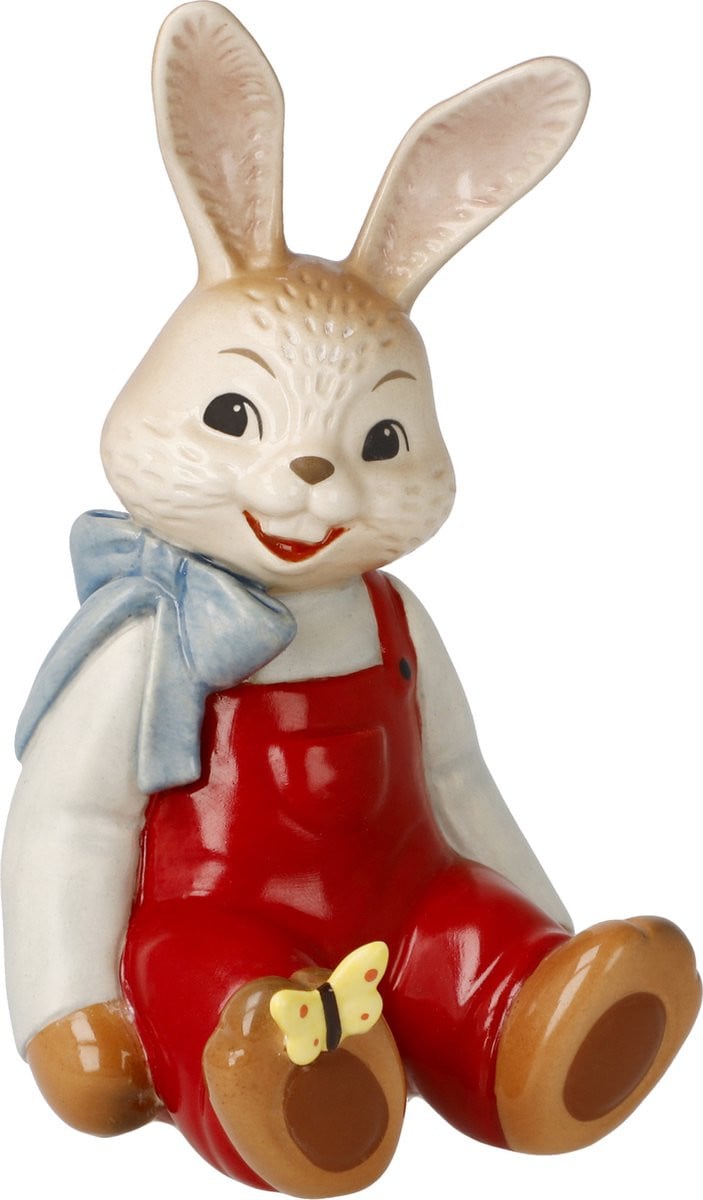 Goebel Decoratief beeld Haas Mijn kleine vriendje - Paashaas - Aardewerk - Hoogte: 11 cm
