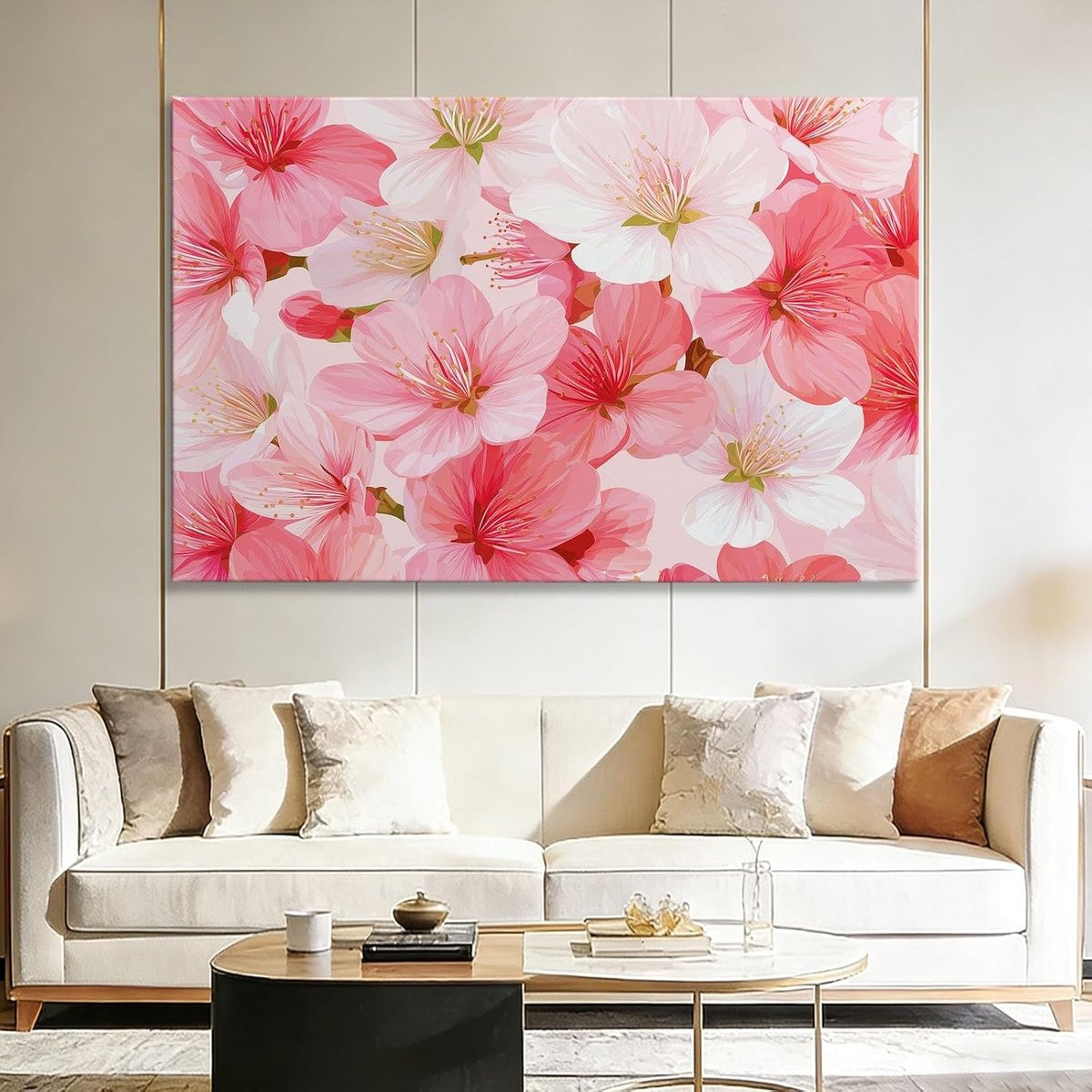 Canvas schilderij Roze 40 x 30 cm