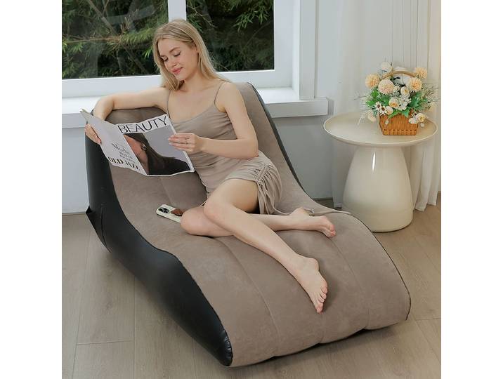 Canapé-lit gonflable d'assistance posturale en forme de S, Chaise longue gonflable polyvalente pour adulte