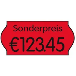 CreenLine Preisetiketten »Sonderpreis« 18 Rollen à 1500 Etikletten leuchtrot 22,0 x 12,0 m rot