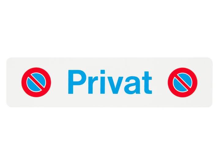 Schild Privat Symbol