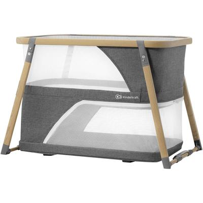 Baby-Reisebett KINDERKRAFT "SOFI", Baby, Gr. Liegefläche B/L: 51cm x 91cm, kein Härtegrad, grau, Kunststoff, Polyester, Babybetten, mit Laufgitterfunktion
