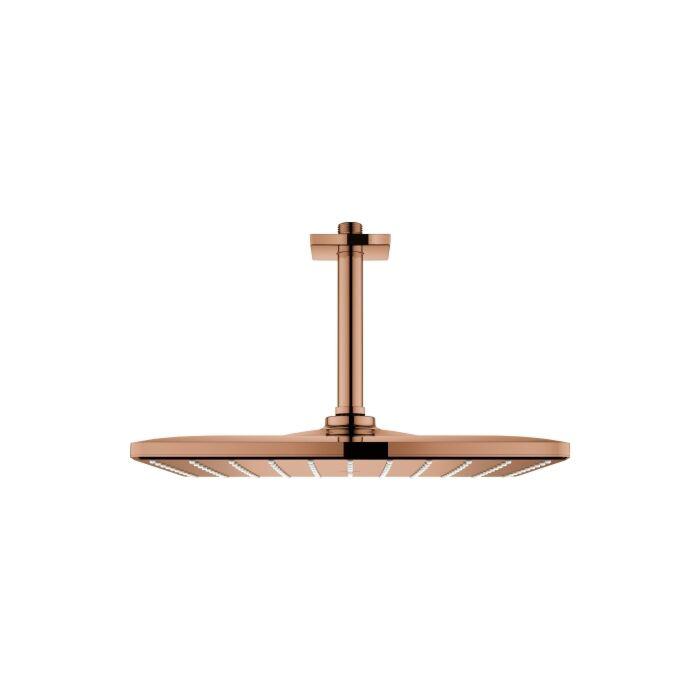 Grohe Rainshower Mono 310 Cube Kopfbrauseset 26566DA0 Deckenauslass 14,2cm, 1 Strahlart, mit Durchflusskonstanthalter, warm sunset