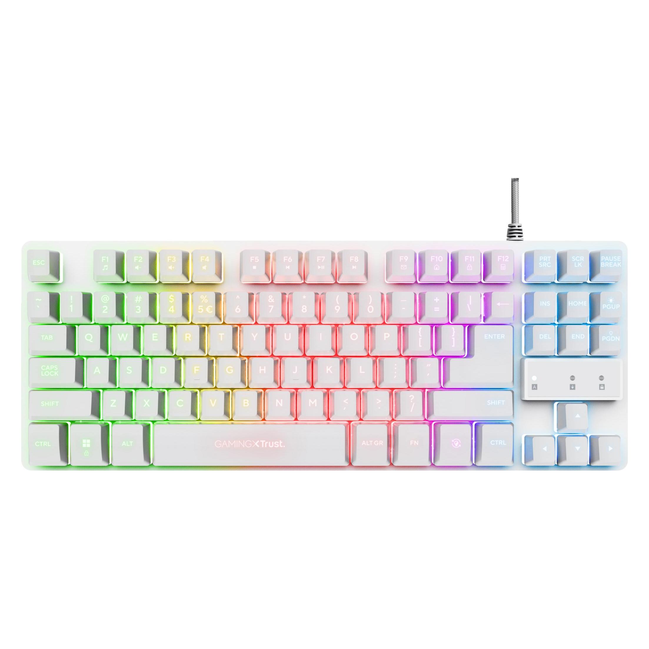 Trust GXT833W Thado TKL - Hintergrundbeleuchtung - white (DE, Kabelgebunden) (24740)