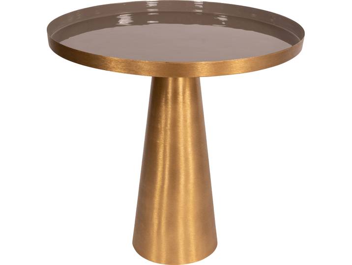 Beistelltisch KAYOOM Morrison 525, Beistelltisch in runder Form, stilvolles Retro-Design , grau (grau, grau), B:51cm H:50cm T:51cm, 100% Eisen, Tische, Beistelltisch, Tischplatte in Tablettform, moderne Farben, Tablettrandhöhe: 3 cm