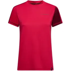 La Sportiva, Damen, Sportshirt, Just Right T-Shirt W - leichtes Damen-T-Shirt fürs Klettern und den Alltag (XS), Rot, Pink, XS