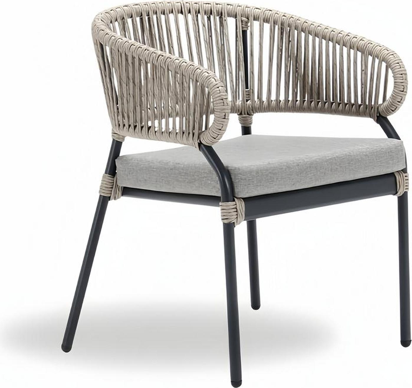 Gartensessel Rattansessel Hochwertig Rattansessel grau modern luxus Stil