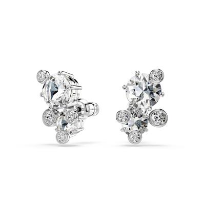 Paar Ohrstecker SWAROVSKI "Schmuck Geschenk Constella Ohrringe", silber (metallfarben, kristallweiß, kristallweiß), Ohrringe, Damen, Metall, mit Swarovski Kristall, Swarovski Zirkonia (synth.)