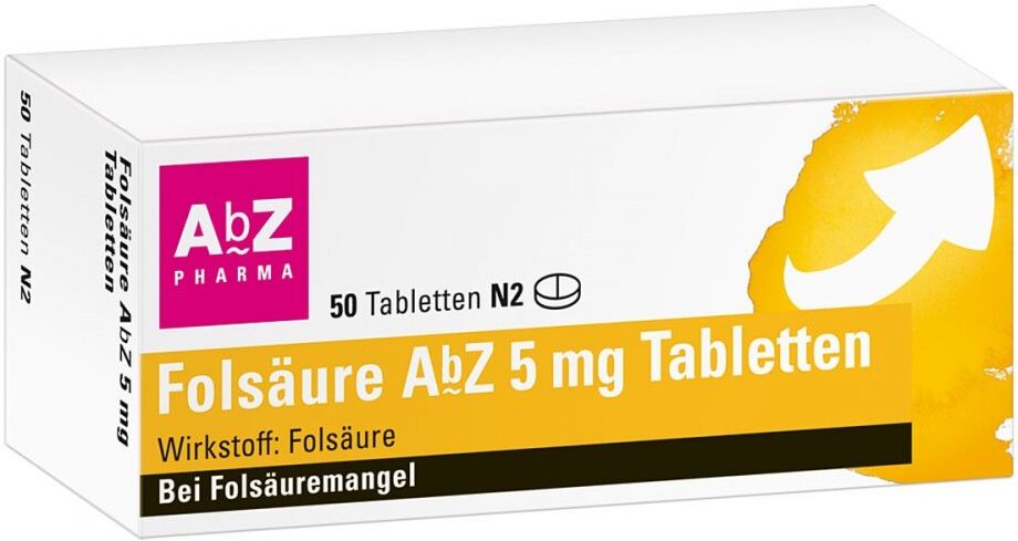 Folsäure AbZ 5 mg Tabletten