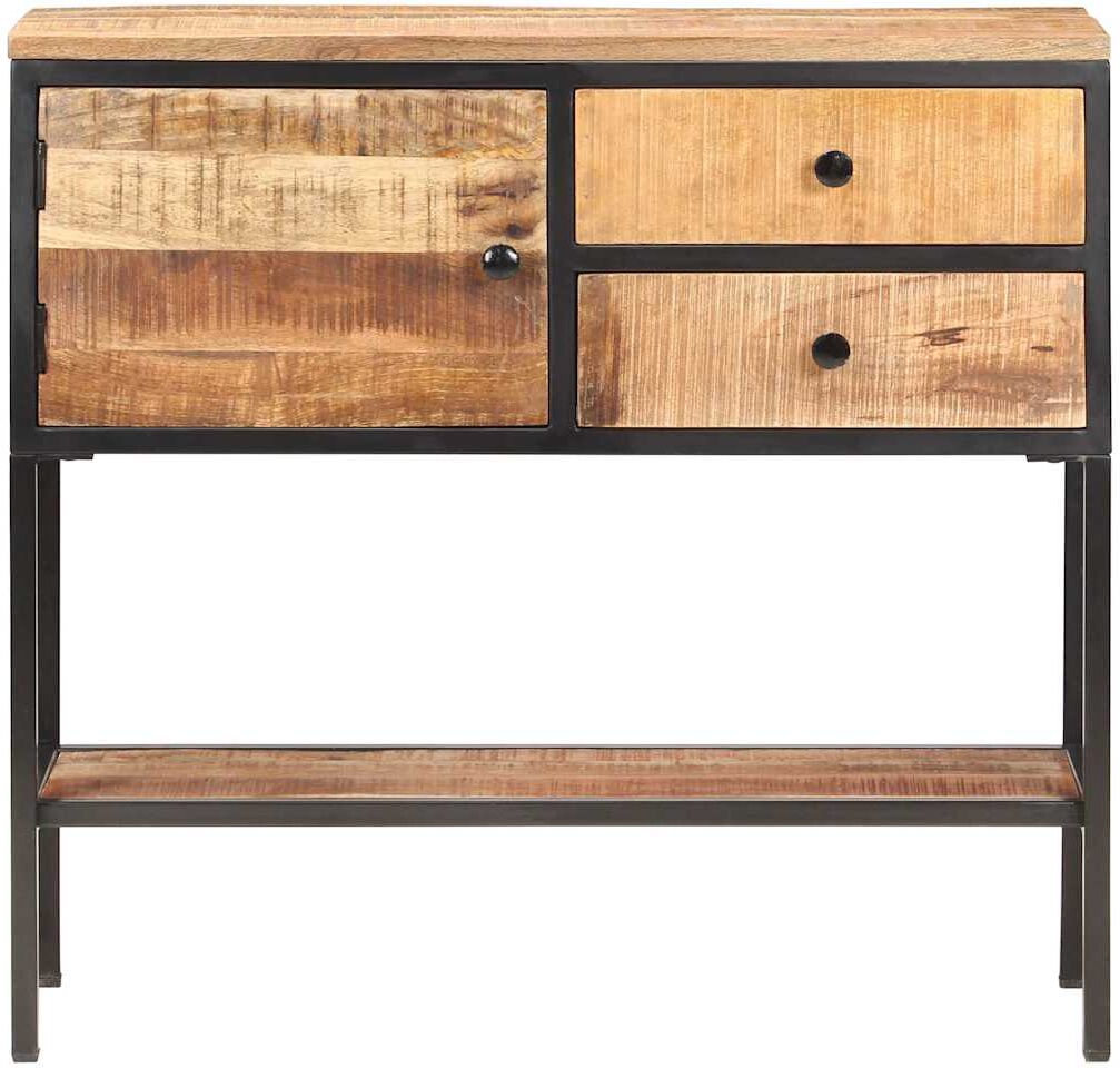vidaXL Buffet 85x30x80 cm Bois de manguier brut