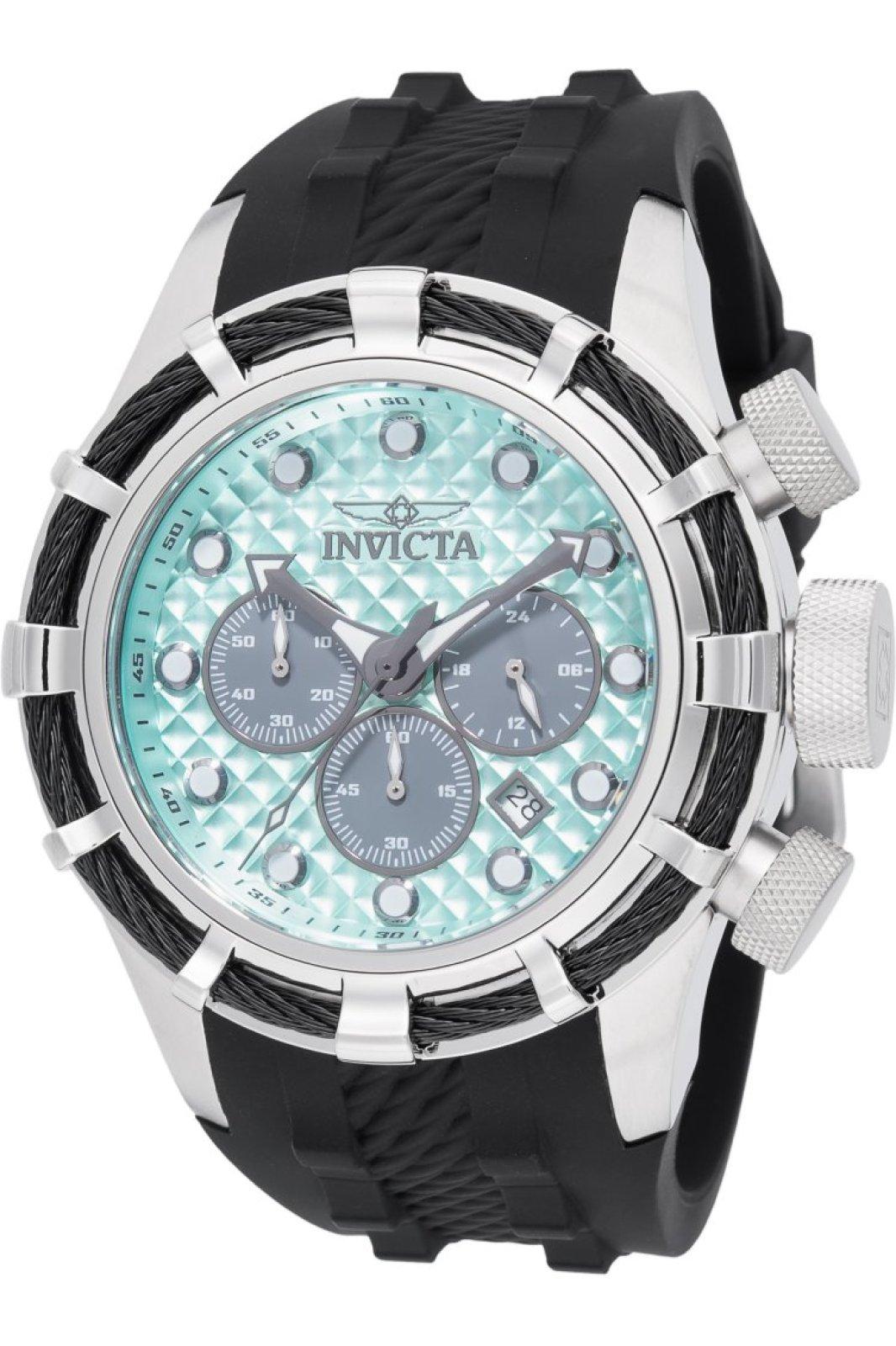 Invicta Bolt 49164 Herrenarmbanduhr - Quarzwerk - Edelstahl mit Blauem Zifferblatt - 50 mm