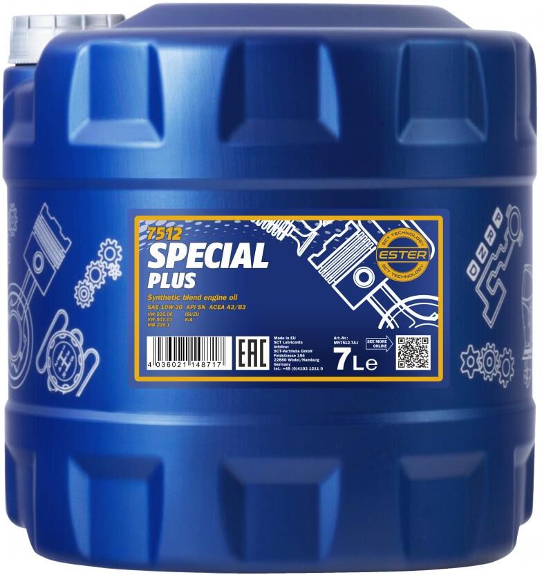 Sct - Mannol Motoröl Mannol 7512 Special Plus 10w-30 [7l] Mn7512-7 7l