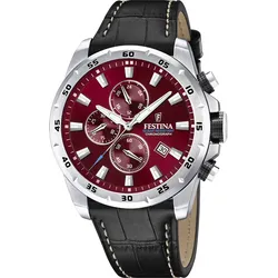 Festina Quarz Herren Timeless Chronograph F20692/5 - rot,schwarz - 45.05mm