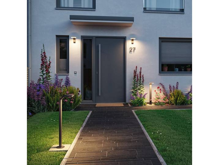 Zenera LED-Außenwandlampe 3.000 K anthrazit IP44 - Paulmann - Modern - Metall - Eckig
